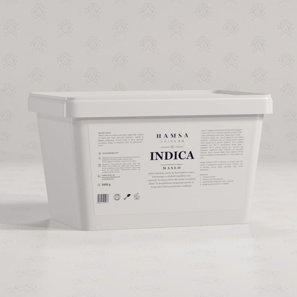 Naturalne masło do masażu oraz pielęgnacji ciała INDICA 1000g 100% VEGE